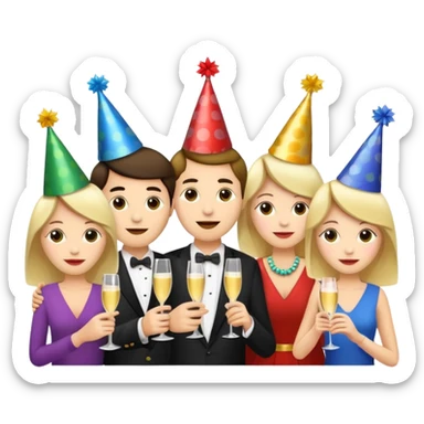 New year 2026 sticker