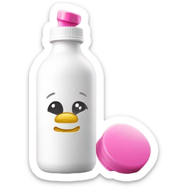 170 ml bottle with pink cap sticker