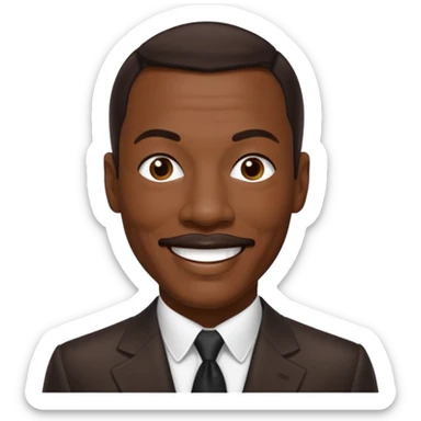 Eddie Murphy with dark brown hair sticker