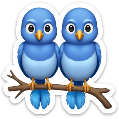 blue birds sticker