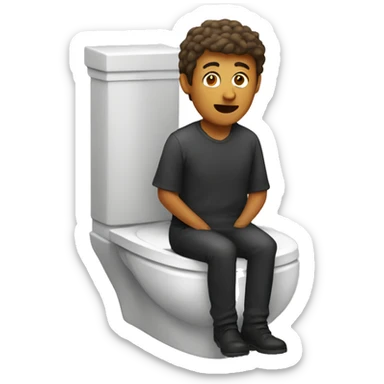 man in a toilet sticker