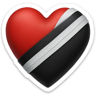 Black heart with bandage sticker