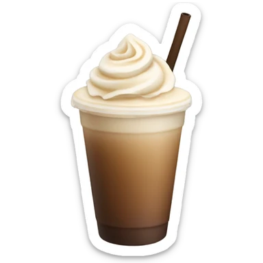 Drinking a frappe sticker