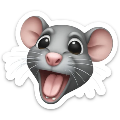 A rat that is crying sticker