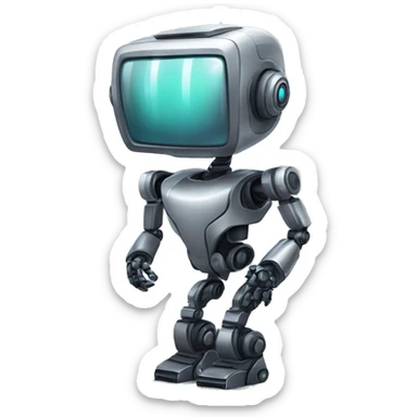 fancy stylish techy ai robot standing like this 🤷‍♂️ sticker