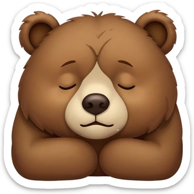 Sleepy bear  sticker