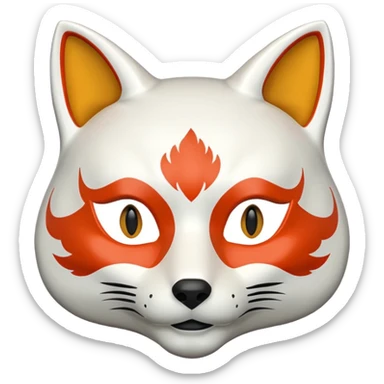 kitsune mask sticker