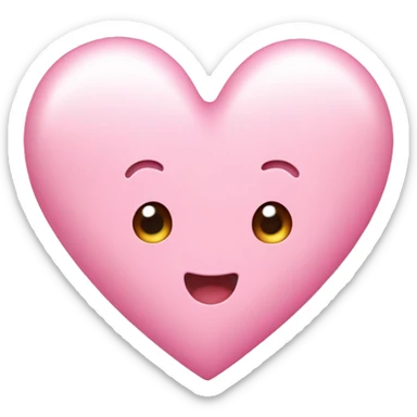 light pink heart with a cute ribbion sticker