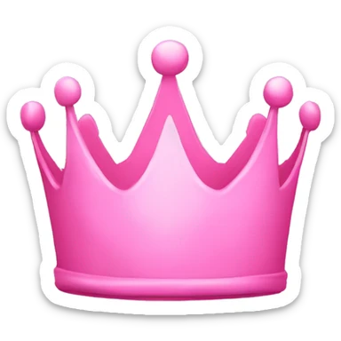 Cute pink crown sticker