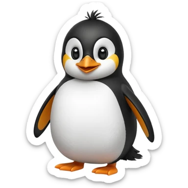 make a emoji of the penguin paradise vr game's penguin character sticker