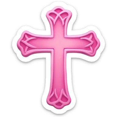 Christian Cross thats pink and very cute and pretty and religious  sticker