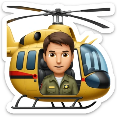 Tom cruise in a helicopter  sticker