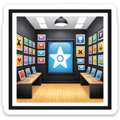 Poster room y2k style sticker