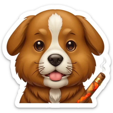dog with cigar sticker