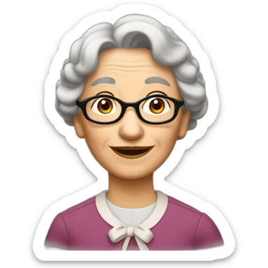 Une très vieille mamie sticker