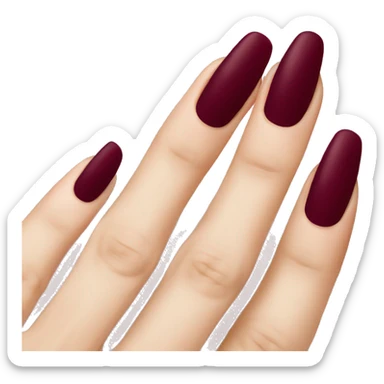 Burgundy nails  sticker