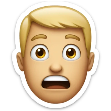 A shocked face with their hand on their face sticker