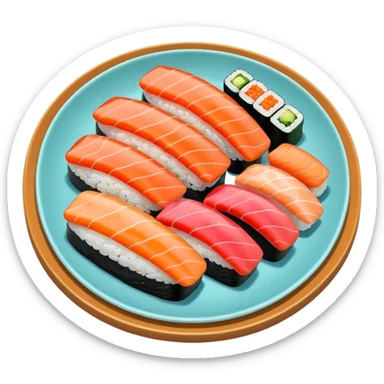 happy sushi sticker