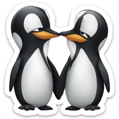 penguins in love sticker