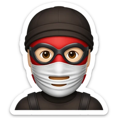 Robber emoji from google mandela effect sticker