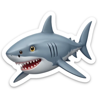Shark with star in eyes sticker