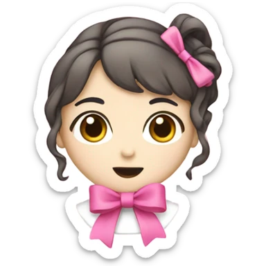 Korean drama logo with a pink bow sticker