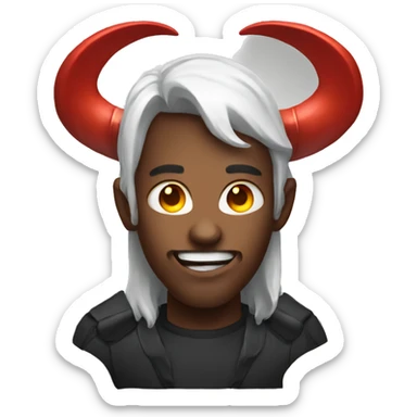 Face with   devilhorns  and halo sticker