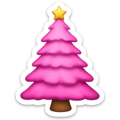 Pink Christmas tree  sticker