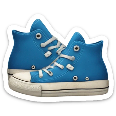 blue worn out converse sticker