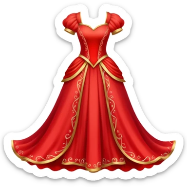 Fairy Tale Costume including red and other colors sticker