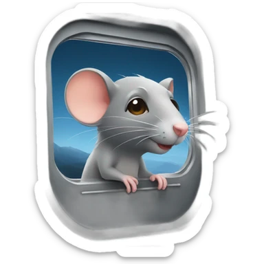 rat on a train sticker