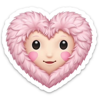 Make me a light pink coquette heart emoji sticker