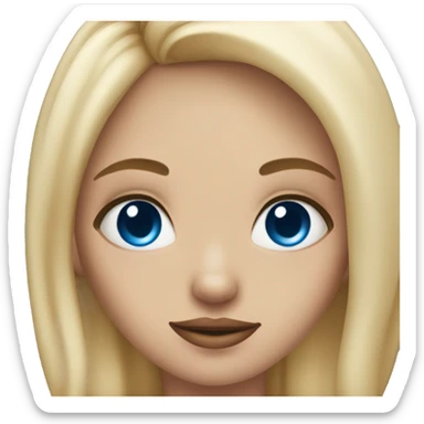 Girl with blue eyes and blonde hair with tattoos sticker