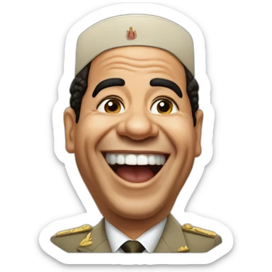 Abdel Fattah El-Sisi laughing sticker