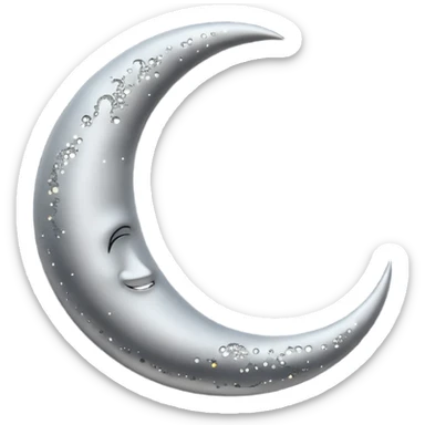 phases of the moon: crescent moon sticker