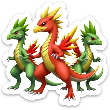 Blaziken-Sceptile-Inteleon-fusion sticker