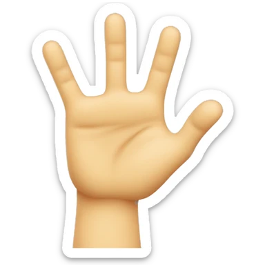 Emoji 5 doigts de la main avec le pouce plié sur la paume sticker