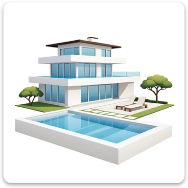 modern house on the hill, with a pool ON THE HILL WITH VIEW AT THE CITY sticker