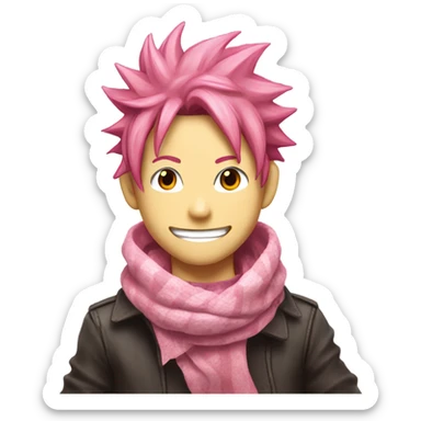 natsu dragneel scarf sticker