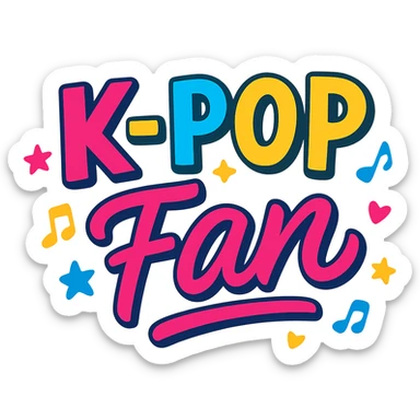 kpop fan banner sticker