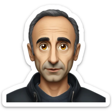 Eric Zemmour avec un nez de sorcière sticker