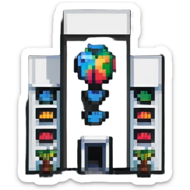 business company office building with logo sticker