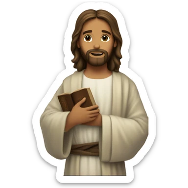 Jesus and the Bible sticker