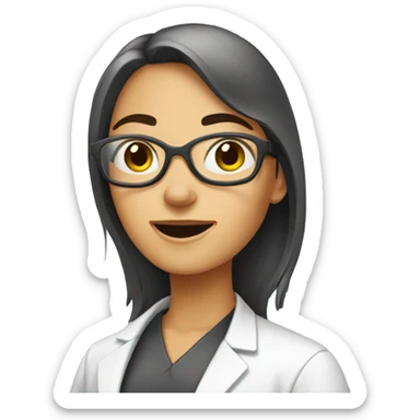 Woman laboratory  sticker