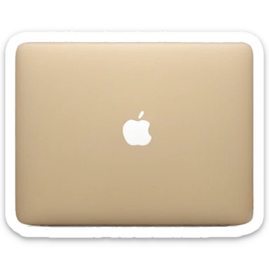 Beige macbook sticker