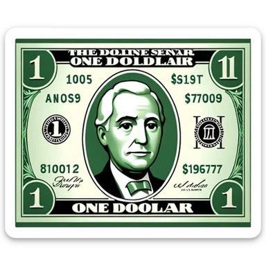 create a usd money bill sticker