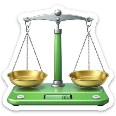 modern Scales with Green Pans, sticker