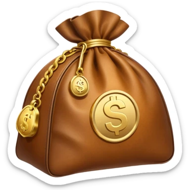 a moneybag with a handshake sign to symbolize a donation sticker