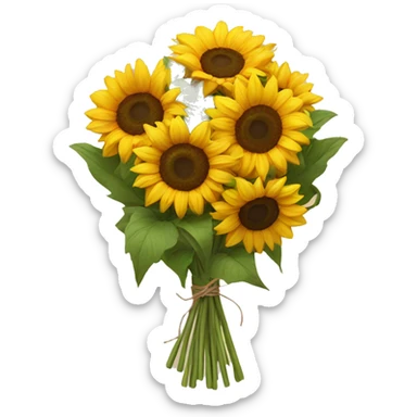 bouquet of sunflowers sticker