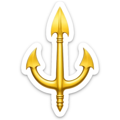 trident en jaune comme ça 🔱 sticker